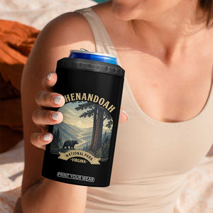 Shenandoah National Park 4 in 1 Can Cooler Tumbler Vintage Virginia Nature Mountain Bear TS14 Print Your Wear