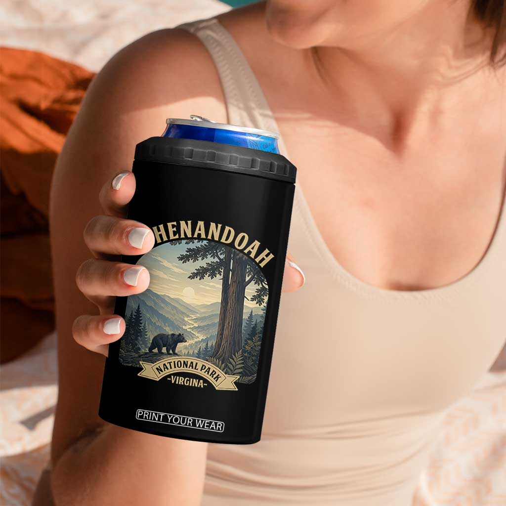 Shenandoah National Park 4 in 1 Can Cooler Tumbler Vintage Virginia Nature Mountain Bear TS14 Print Your Wear