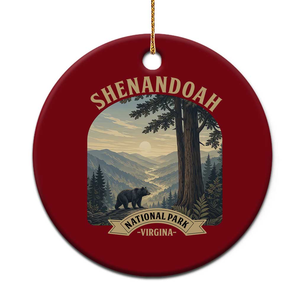 Shenandoah National Park Ceramic Ornament Vintage Virginia Nature Mountain Bear TS14 1pc Red Print Your Wear
