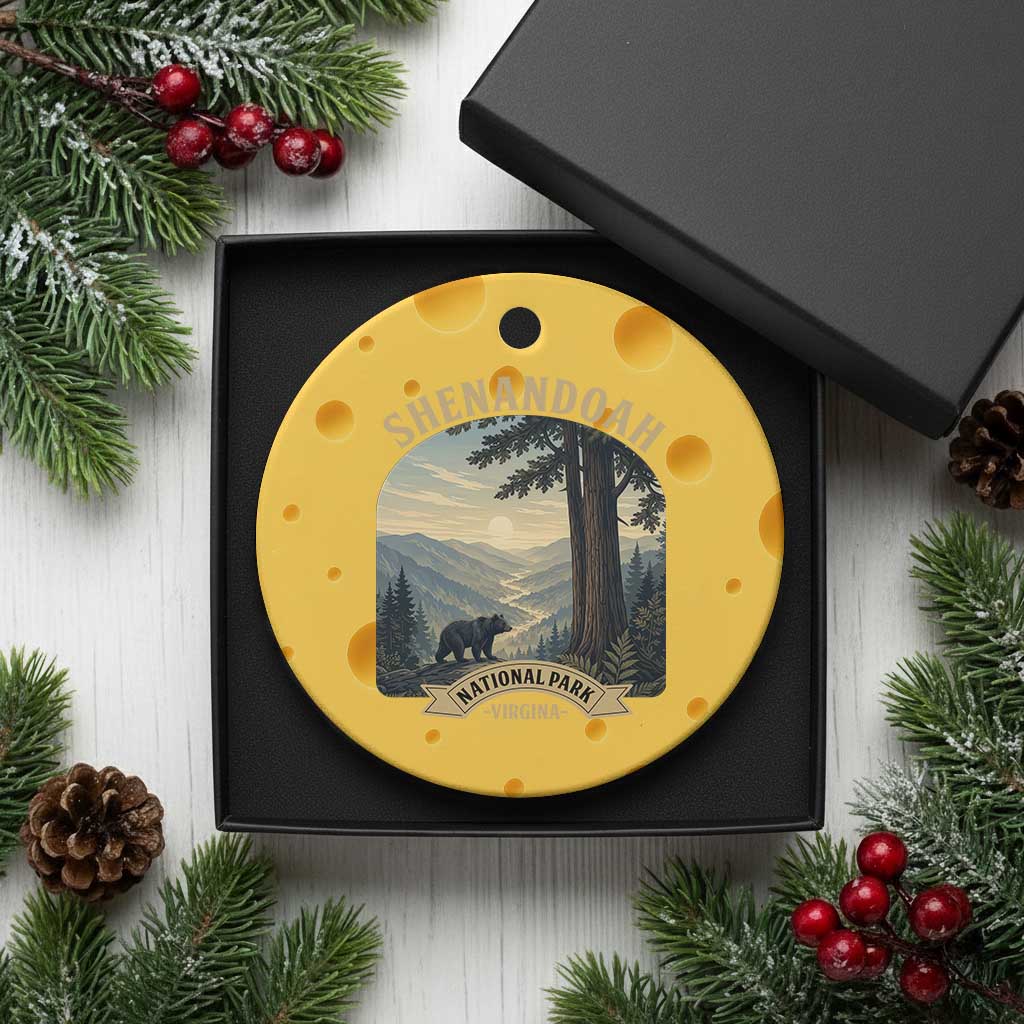 Shenandoah National Park Ceramic Ornament Vintage Virginia Nature Mountain Bear TS14 1pc Yellow Cheese Print Your Wear