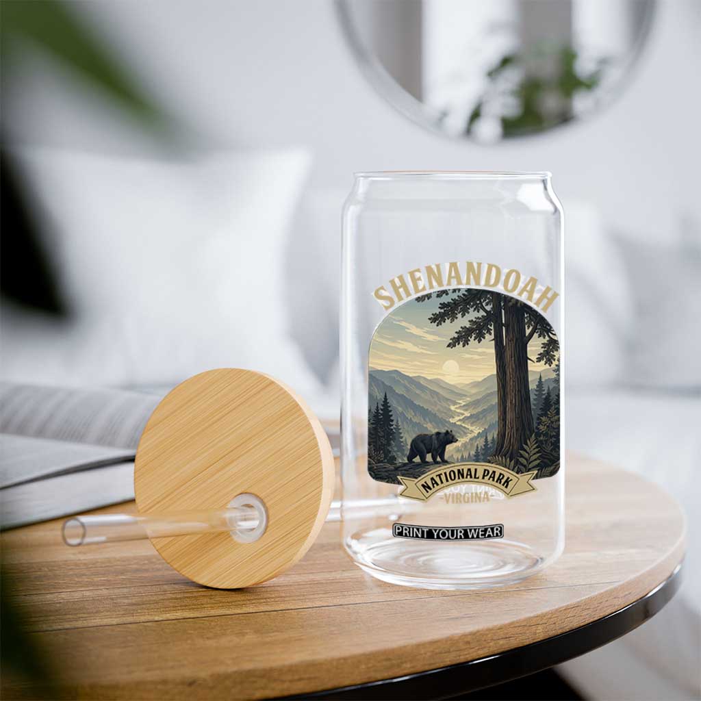Shenandoah National Park Glass Can Vintage Virginia Nature Mountain Bear TS14 Print Your Wear