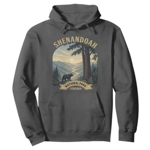 Shenandoah National Park Hoodie Vintage Virginia Nature Mountain Bear TS14 Dark Heather Print Your Wear