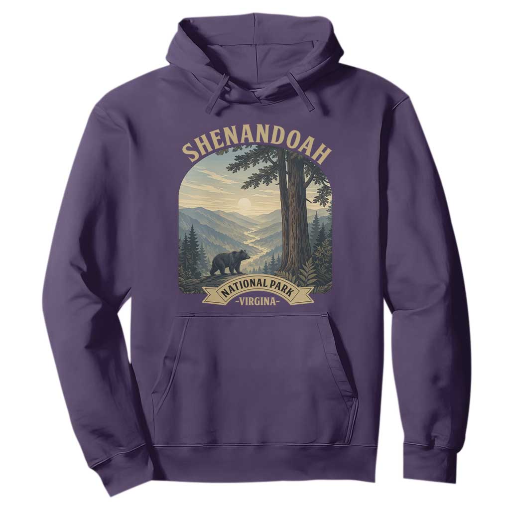 Shenandoah National Park Hoodie Vintage Virginia Nature Mountain Bear TS14 Purple Print Your Wear