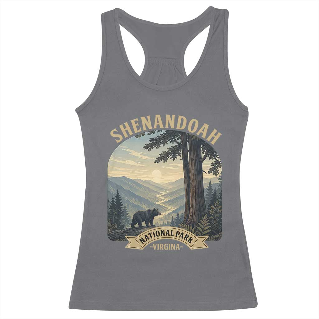 Shenandoah National Park Racerback Tank Top Vintage Virginia Nature Mountain Bear TS14 Charcoal Print Your Wear