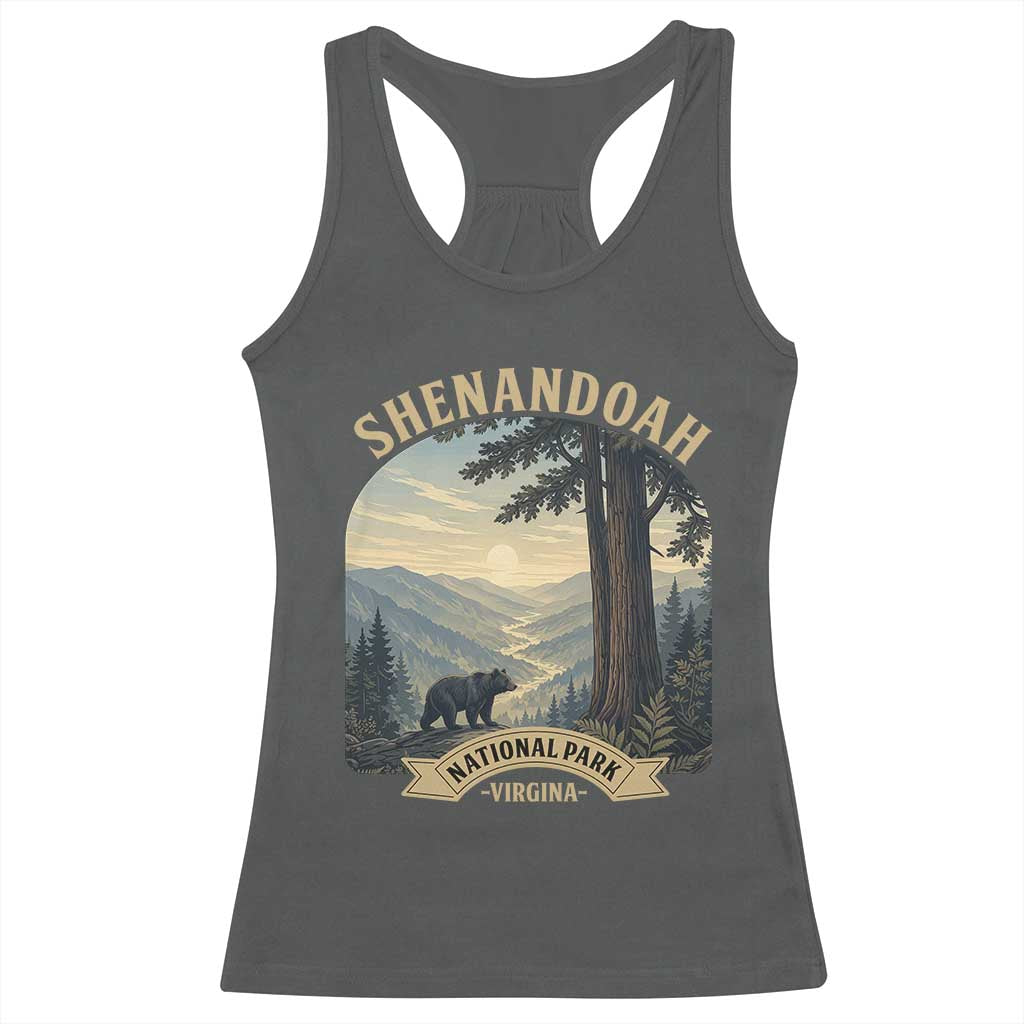 Shenandoah National Park Racerback Tank Top Vintage Virginia Nature Mountain Bear TS14 Dark Heather Print Your Wear