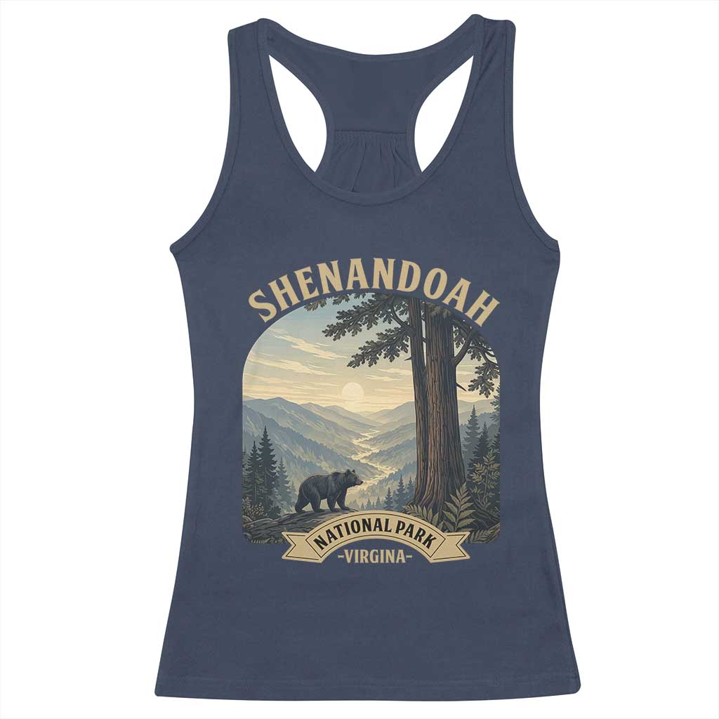 Shenandoah National Park Racerback Tank Top Vintage Virginia Nature Mountain Bear TS14 Navy Print Your Wear