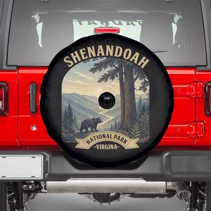 Shenandoah National Park Spare Tire Cover Vintage Virginia Nature Mountain Bear TS14 Black Print Your Wear