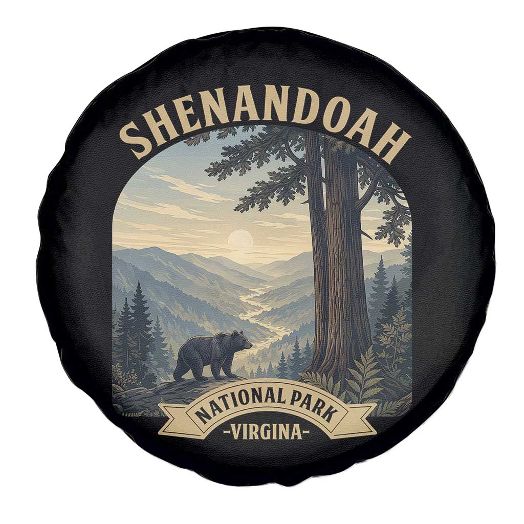 Shenandoah National Park Spare Tire Cover Vintage Virginia Nature Mountain Bear TS14 Print Your Wear