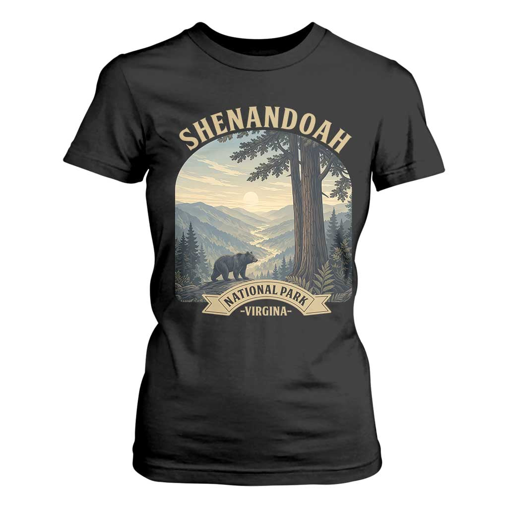 Shenandoah National Park T Shirt For Women Vintage Virginia Nature Mountain Bear TS14 Black Print Your Wear