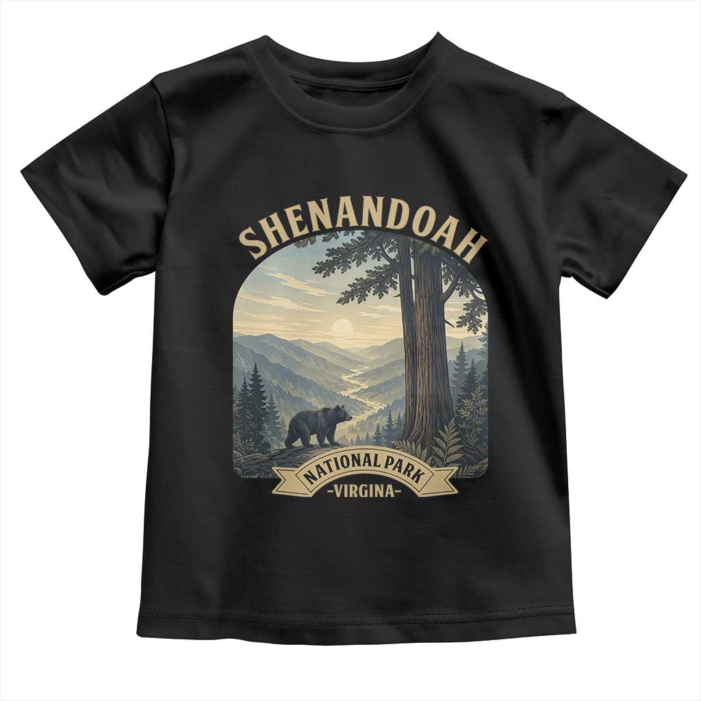 Shenandoah National Park Toddler T Shirt Vintage Virginia Nature Mountain Bear TS14 Black Print Your Wear