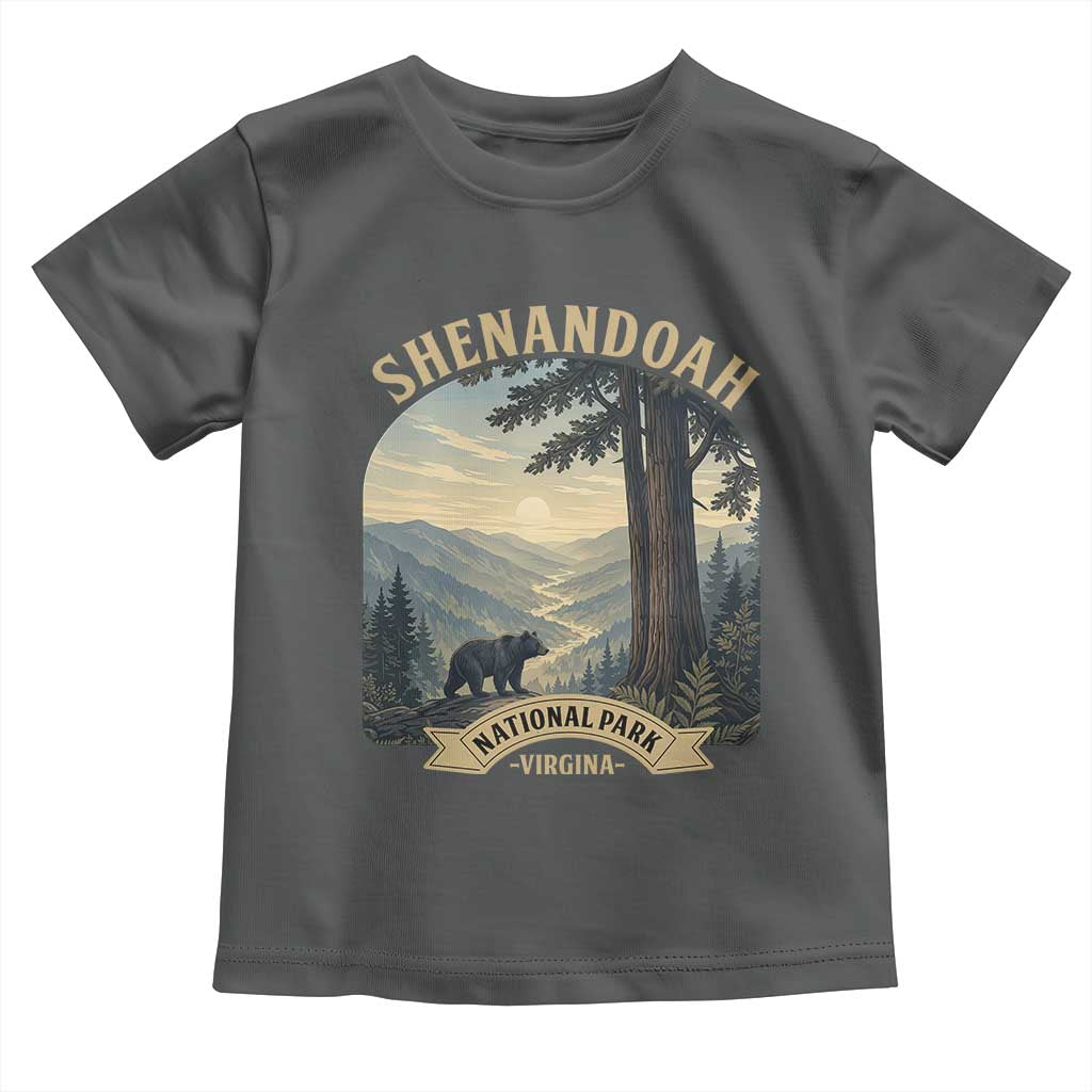 Shenandoah National Park Toddler T Shirt Vintage Virginia Nature Mountain Bear TS14 Dark Heather Print Your Wear