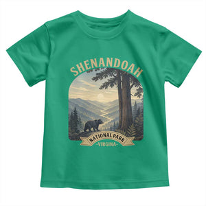 Shenandoah National Park Toddler T Shirt Vintage Virginia Nature Mountain Bear TS14 Irish Green Print Your Wear