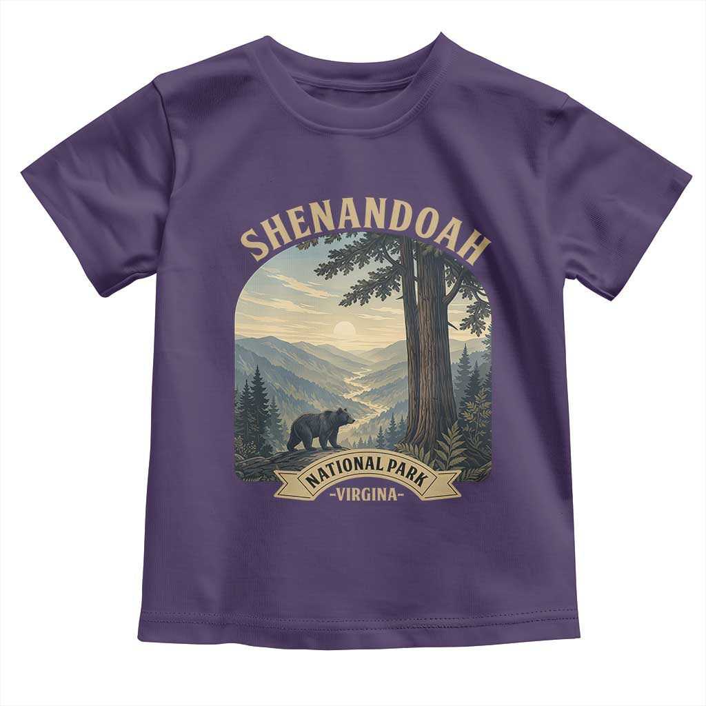 Shenandoah National Park Toddler T Shirt Vintage Virginia Nature Mountain Bear TS14 Purple Print Your Wear