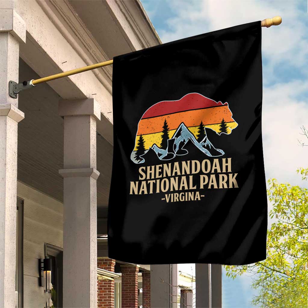 Shenandoah National Park Garden Flag Vintage Virginia Mountains Bear TS14 Print Your Wear