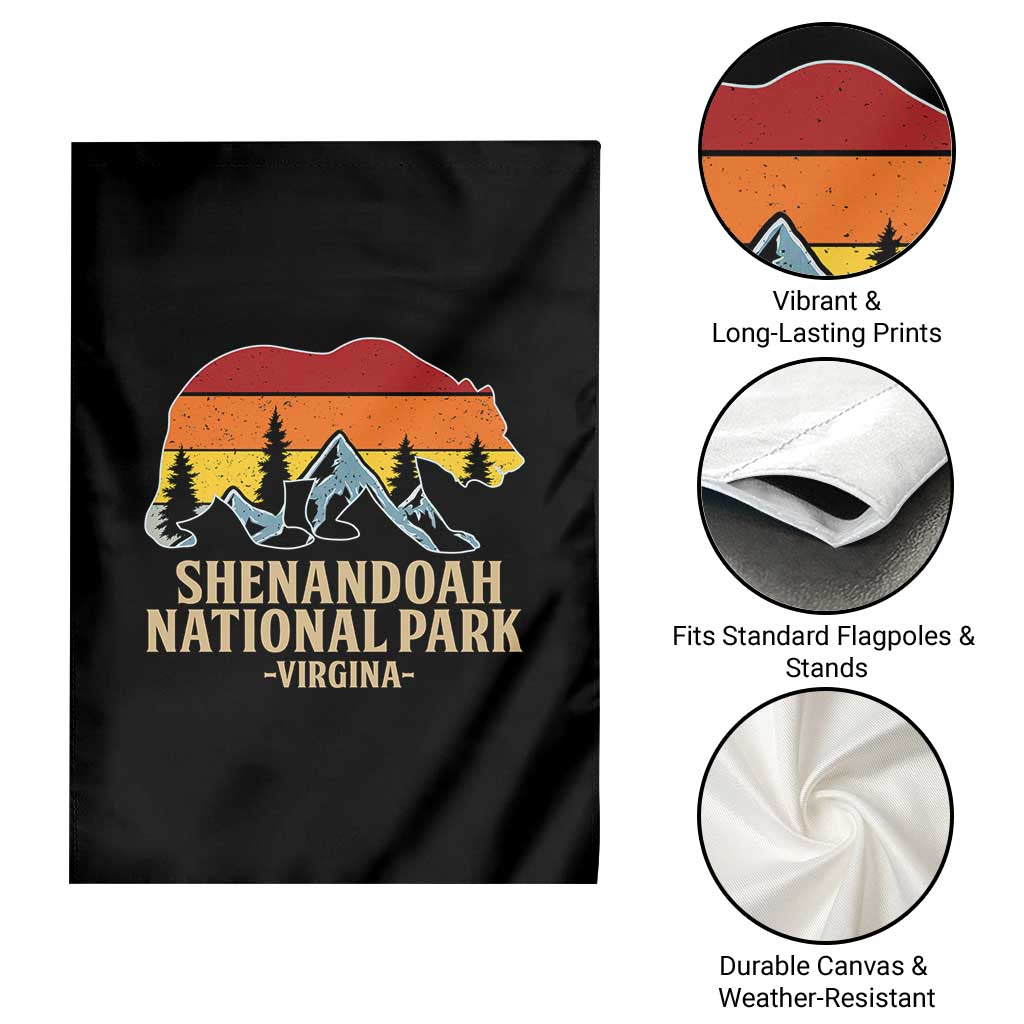 Shenandoah National Park Garden Flag Vintage Virginia Mountains Bear TS14 Print Your Wear