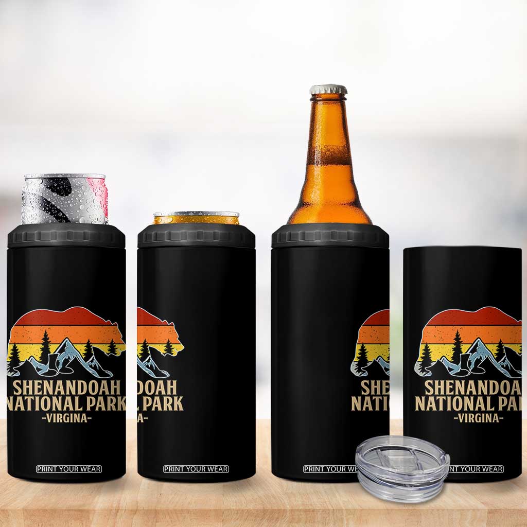 Shenandoah National Park 4 in 1 Can Cooler Tumbler Vintage Virginia Mountains Bear TS14 Print Your Wear