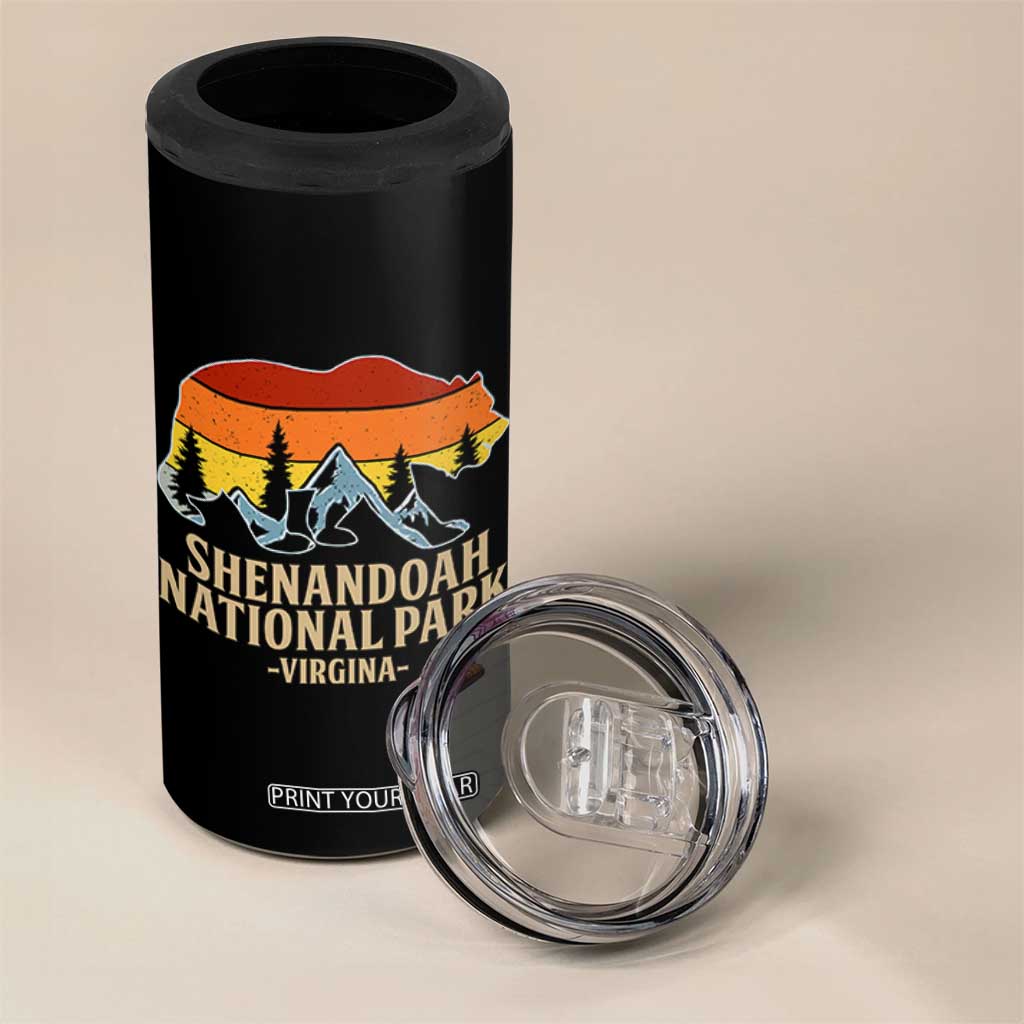 Shenandoah National Park 4 in 1 Can Cooler Tumbler Vintage Virginia Mountains Bear TS14 Print Your Wear
