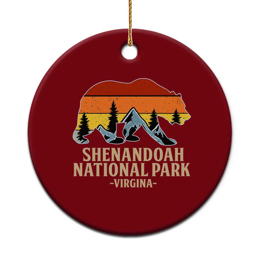 Shenandoah National Park Ceramic Ornament Vintage Virginia Mountains Bear TS14 1pc Red Print Your Wear