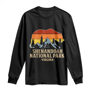 Shenandoah National Park Long Sleeve Shirt Vintage Virginia Mountains Bear TS14 Black Print Your Wear