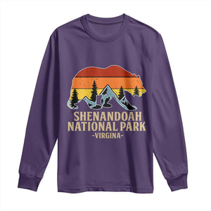 Shenandoah National Park Long Sleeve Shirt Vintage Virginia Mountains Bear TS14 Purple Print Your Wear