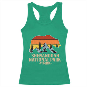 Shenandoah National Park Racerback Tank Top Vintage Virginia Mountains Bear TS14 Irish Green Print Your Wear