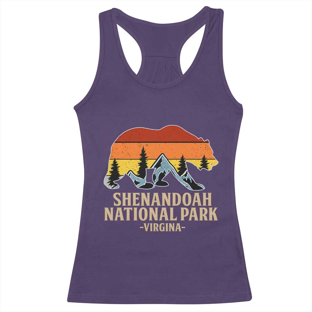 Shenandoah National Park Racerback Tank Top Vintage Virginia Mountains Bear TS14 Purple Print Your Wear