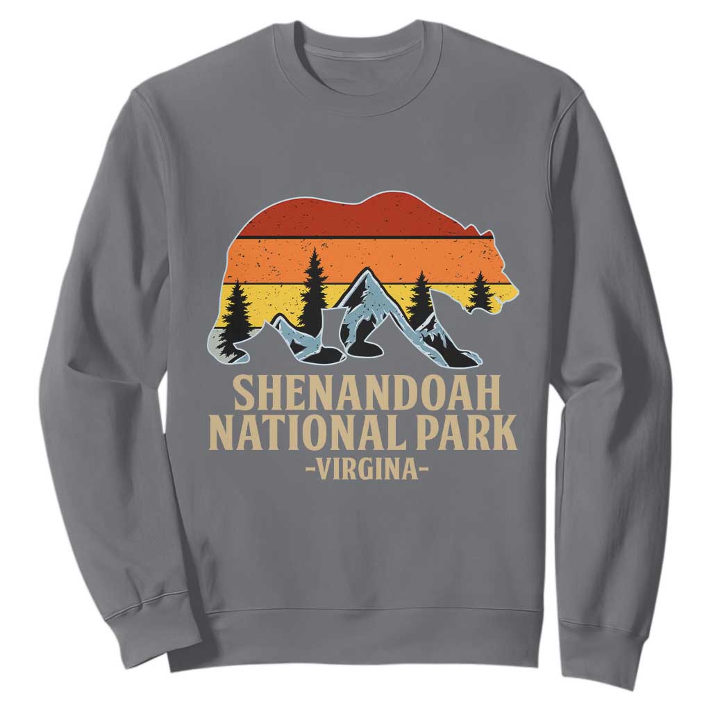 Shenandoah National Park Sweatshirt Vintage Virginia Mountains Bear TS14 Charcoal Print Your Wear