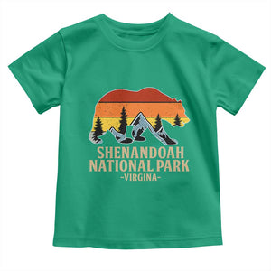 Shenandoah National Park Toddler T Shirt Vintage Virginia Mountains Bear TS14 Irish Green Print Your Wear