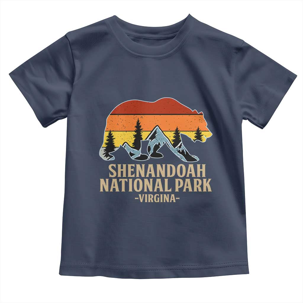 Shenandoah National Park Toddler T Shirt Vintage Virginia Mountains Bear TS14 Navy Print Your Wear