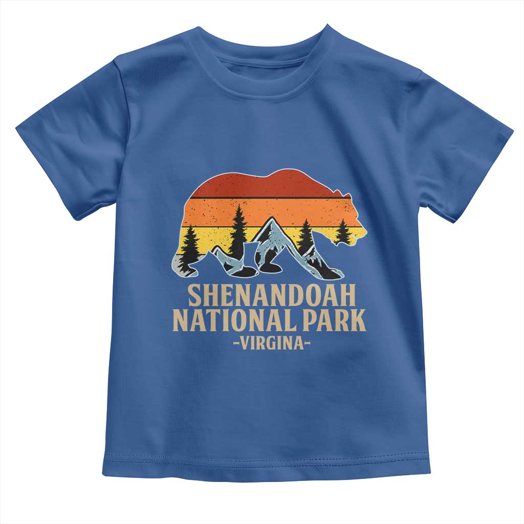 Shenandoah National Park Toddler T Shirt Vintage Virginia Mountains Bear TS14 Royal Blue Print Your Wear