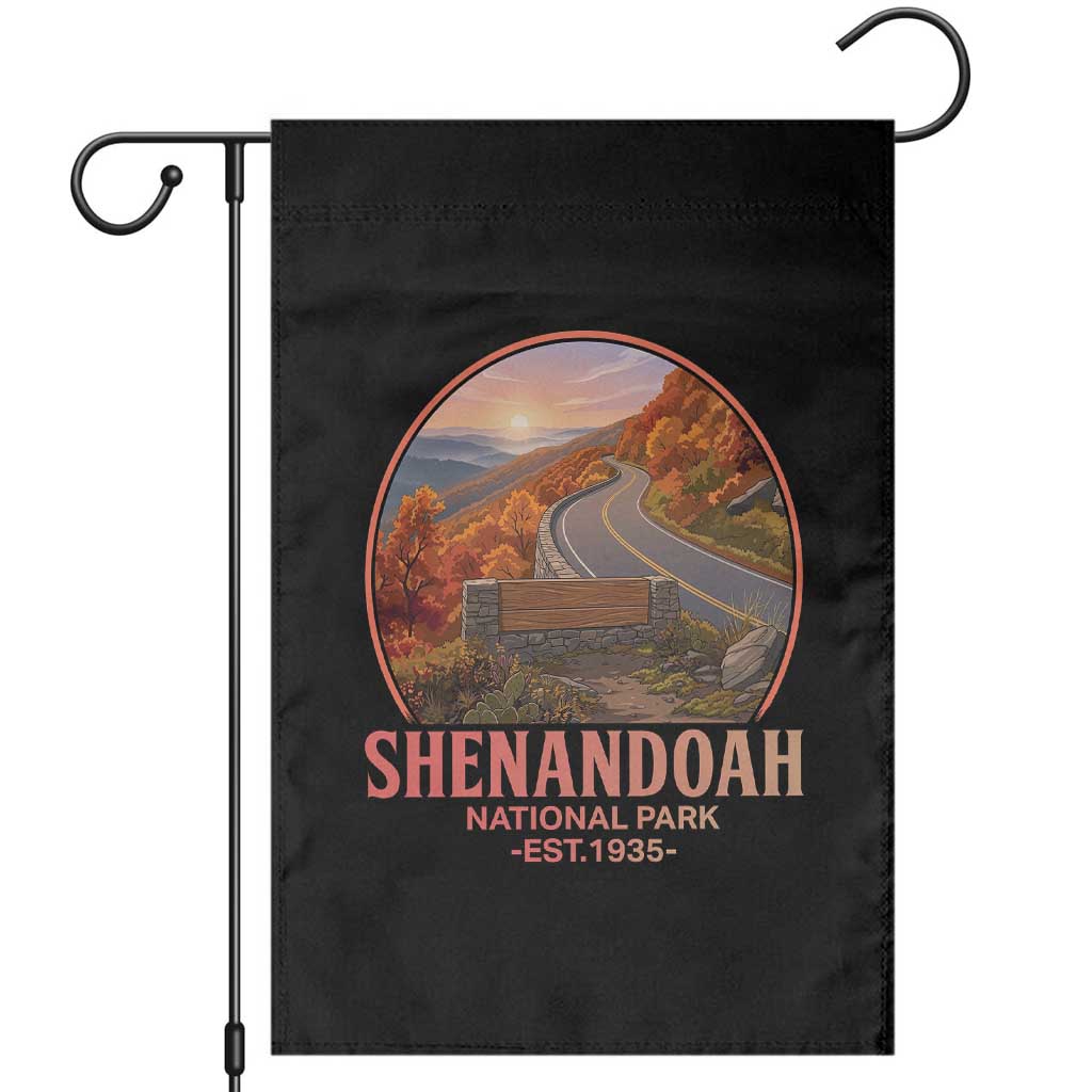 Shenandoah National Park Garden Flag Vintage Virginia Mountain Landscape TS14 Black Print Your Wear