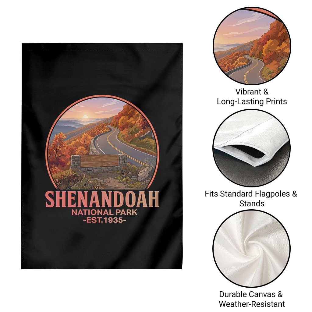 Shenandoah National Park Garden Flag Vintage Virginia Mountain Landscape TS14 Print Your Wear