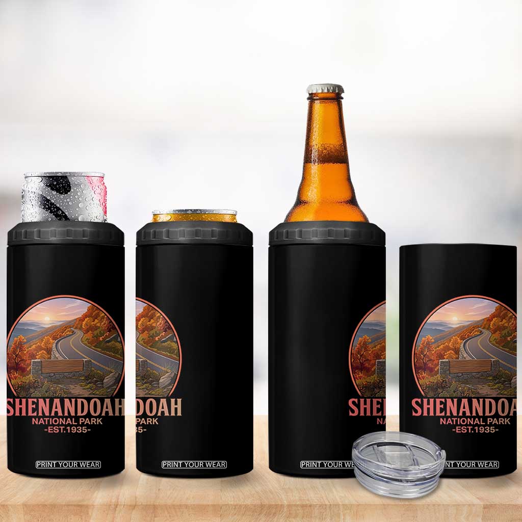 Shenandoah National Park 4 in 1 Can Cooler Tumbler Vintage Virginia Mountain Landscape TS14 Print Your Wear