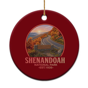 Shenandoah National Park Ceramic Ornament Vintage Virginia Mountain Landscape TS14 1pc Red Print Your Wear