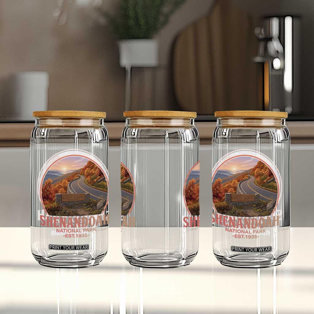Shenandoah National Park Glass Can Vintage Virginia Mountain Landscape TS14 Print Your Wear