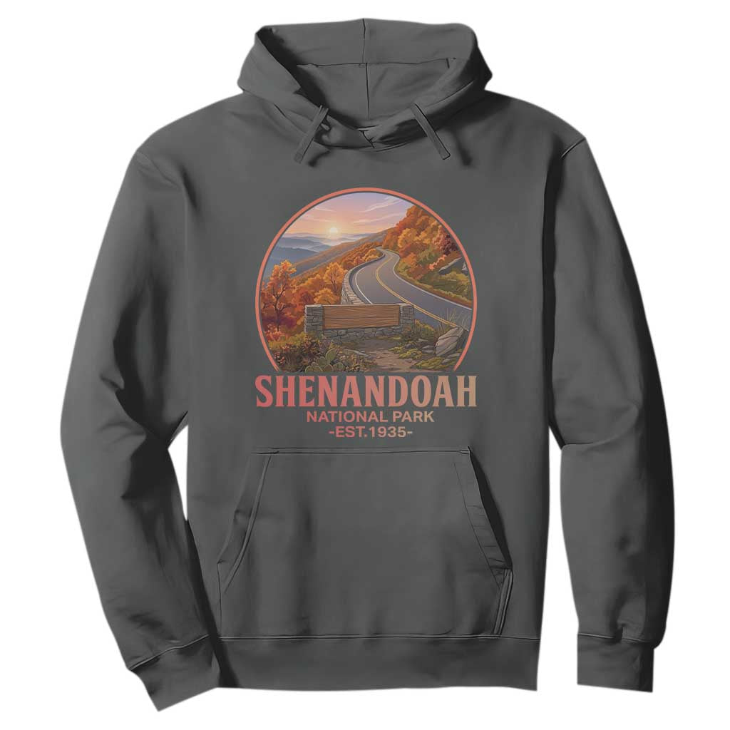 Shenandoah National Park Hoodie Vintage Virginia Mountain Landscape TS14 Dark Heather Print Your Wear