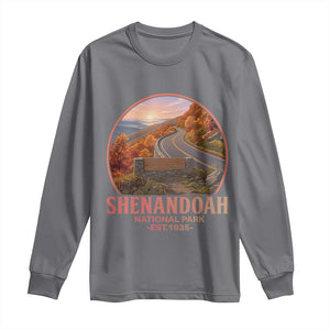 Shenandoah National Park Long Sleeve Shirt Vintage Virginia Mountain Landscape TS14 Charcoal Print Your Wear