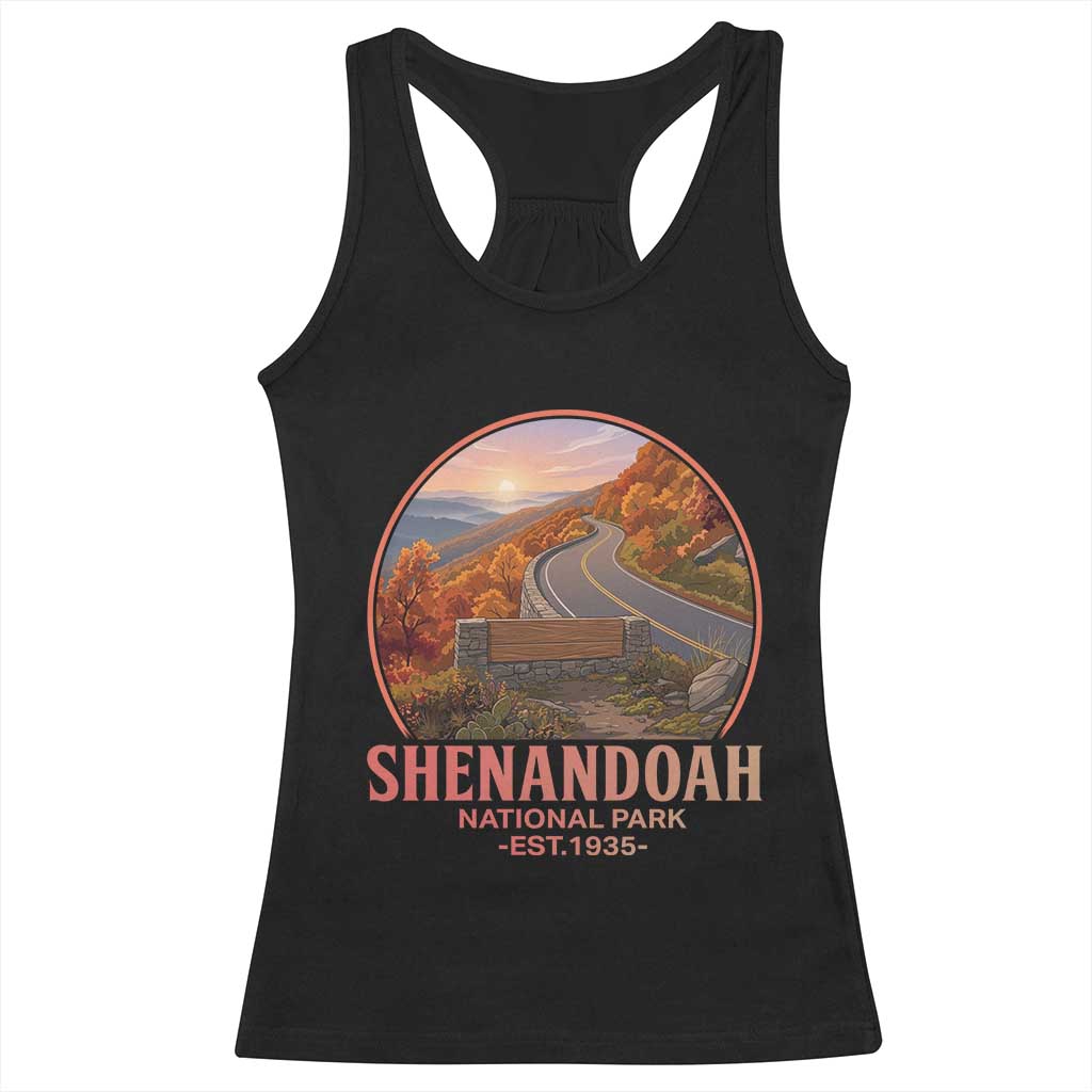 Shenandoah National Park Racerback Tank Top Vintage Virginia Mountain Landscape TS14 Black Print Your Wear