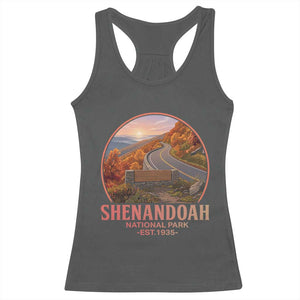 Shenandoah National Park Racerback Tank Top Vintage Virginia Mountain Landscape TS14 Dark Heather Print Your Wear