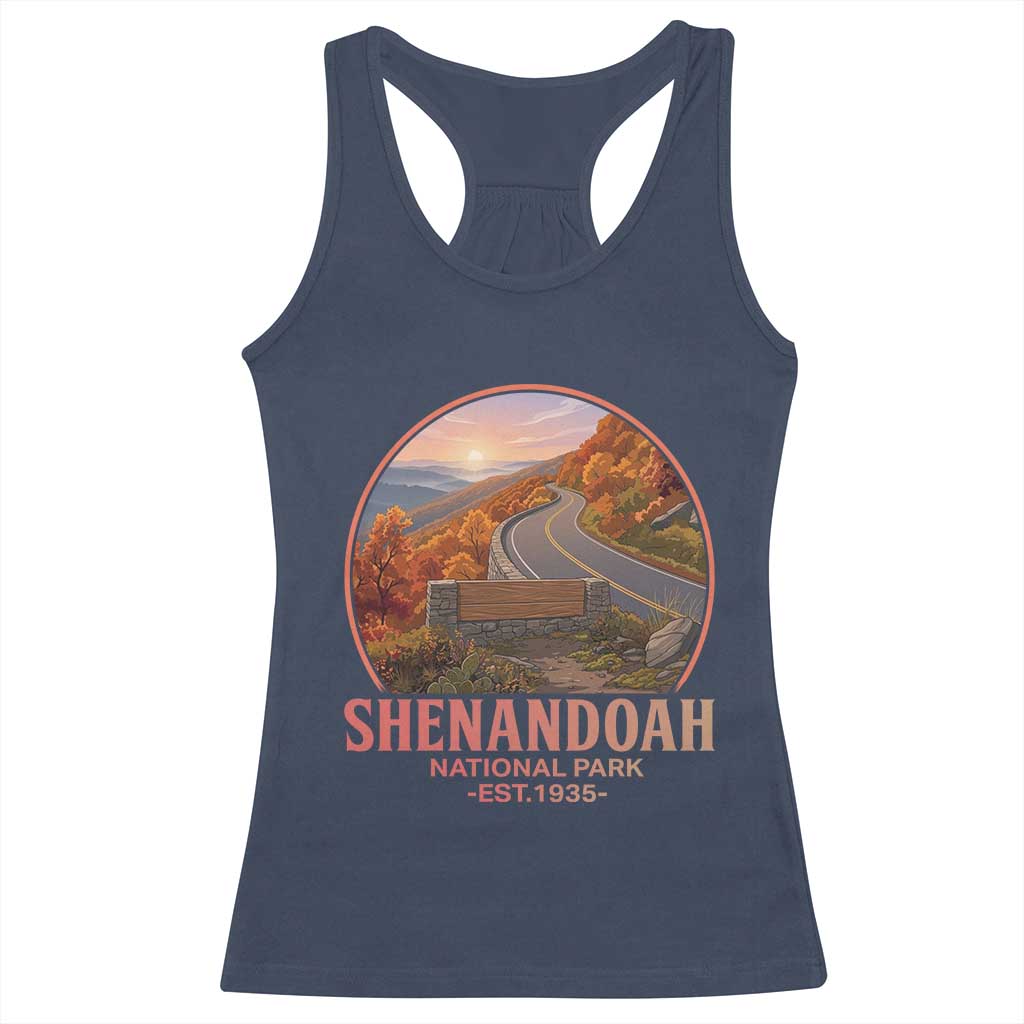 Shenandoah National Park Racerback Tank Top Vintage Virginia Mountain Landscape TS14 Navy Print Your Wear