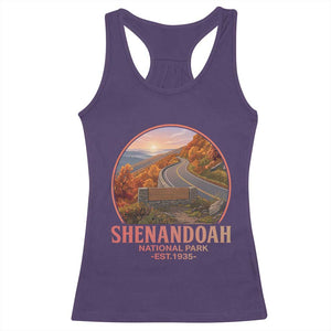 Shenandoah National Park Racerback Tank Top Vintage Virginia Mountain Landscape TS14 Purple Print Your Wear