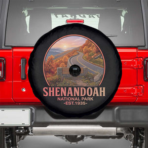 Shenandoah National Park Spare Tire Cover Vintage Virginia Mountain Landscape TS14 Black Print Your Wear
