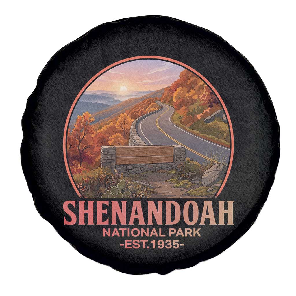 Shenandoah National Park Spare Tire Cover Vintage Virginia Mountain Landscape TS14 Print Your Wear
