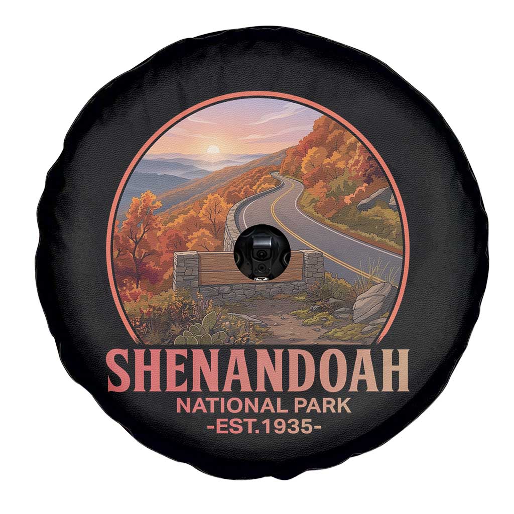 Shenandoah National Park Spare Tire Cover Vintage Virginia Mountain Landscape TS14 Print Your Wear