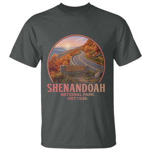 Shenandoah National Park T Shirt Vintage Virginia Mountain Landscape TS14 Dark Heather Print Your Wear