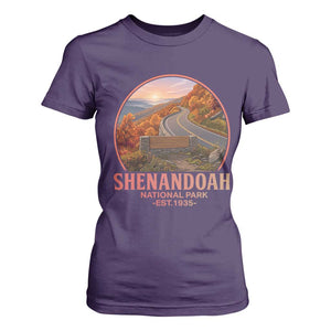Shenandoah National Park T Shirt For Women Vintage Virginia Mountain Landscape TS14 Purple Print Your Wear