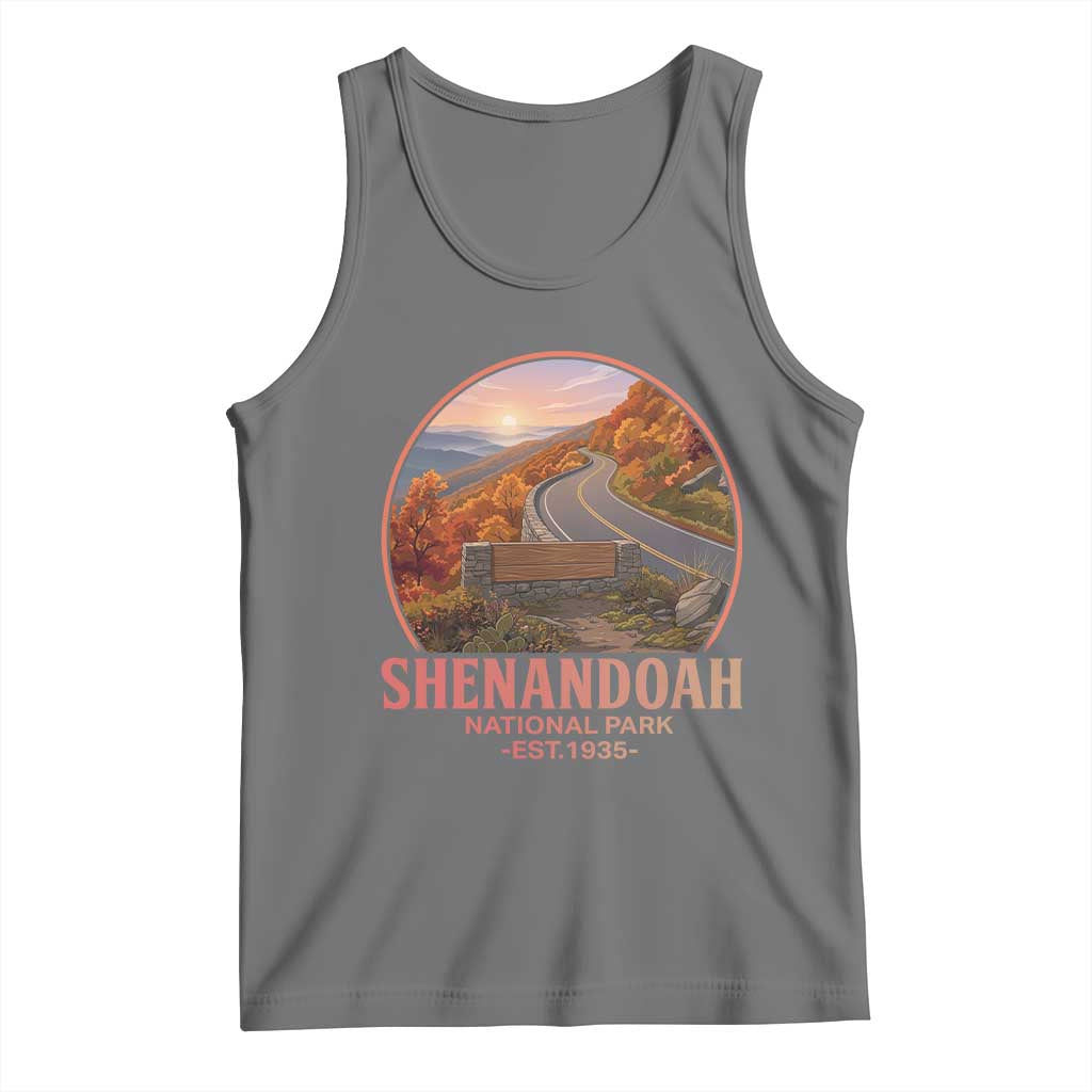 Shenandoah National Park Tank Top Vintage Virginia Mountain Landscape TS14 Black Heather Print Your Wear