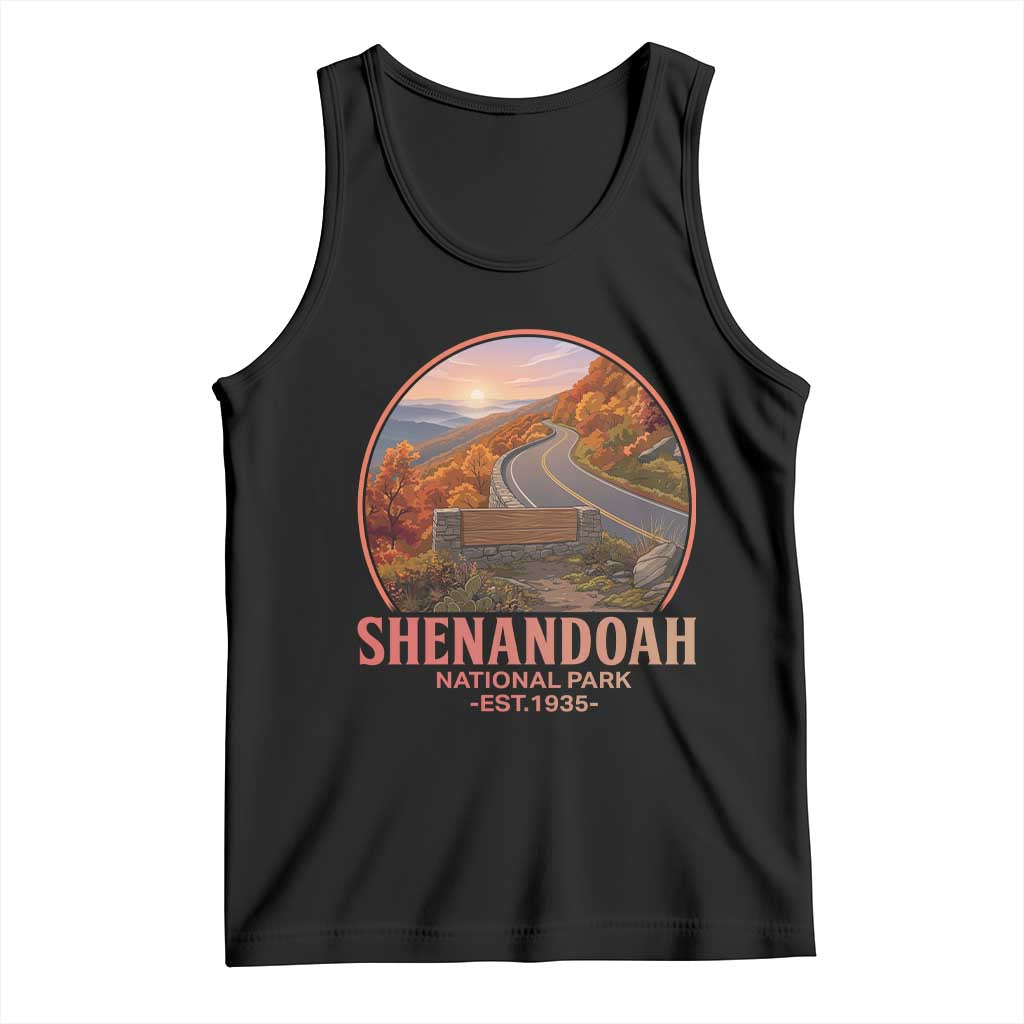 Shenandoah National Park Tank Top Vintage Virginia Mountain Landscape TS14 Black Print Your Wear