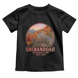 Shenandoah National Park Toddler T Shirt Vintage Virginia Mountain Landscape TS14 Black Print Your Wear