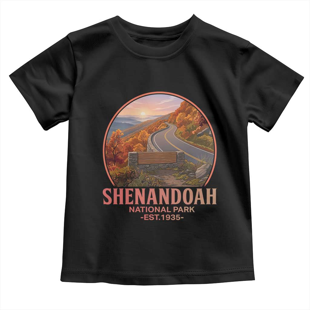 Shenandoah National Park Toddler T Shirt Vintage Virginia Mountain Landscape TS14 Black Print Your Wear